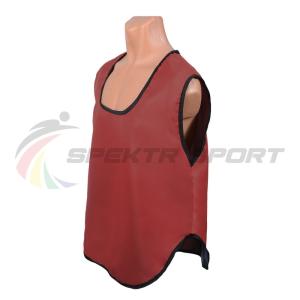 Купить Манишка футбольная односторонняя Spektr Sport красная, р.36-40 в Тавде 