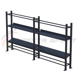 Купить Модульный стеллаж для гантелей, гирь и медболов 3780х430х1950 (2 секции) в Тавде 